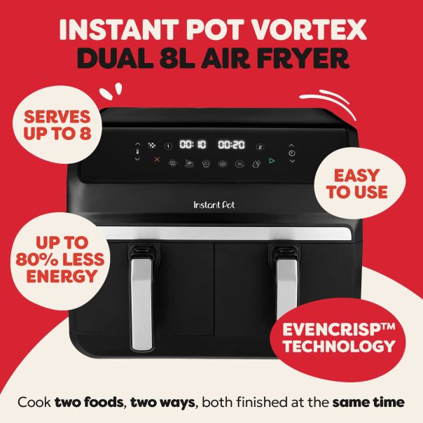 INSTANT POT AirFryer Vortex Dual Black 8L - EP3187011