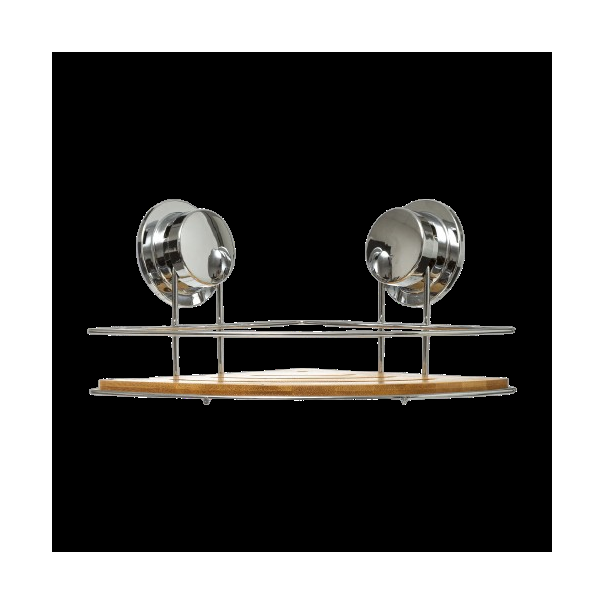 FIVE Ugaona vakuum polica Venterra 11,5x26,8x19,6cm, metal/bambus - 140738