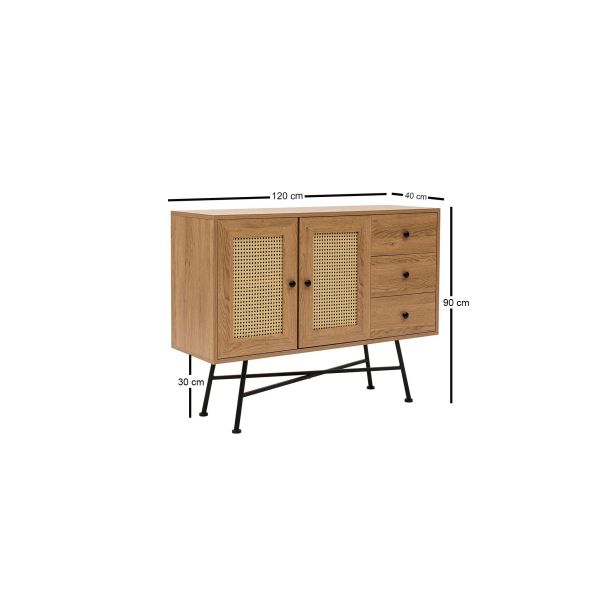 HANAH HOME Komoda Nala 120, braon - 141HWR1125