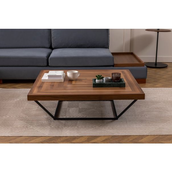 HANAH HOME Klub sto Cora, braon - 141HWR1131