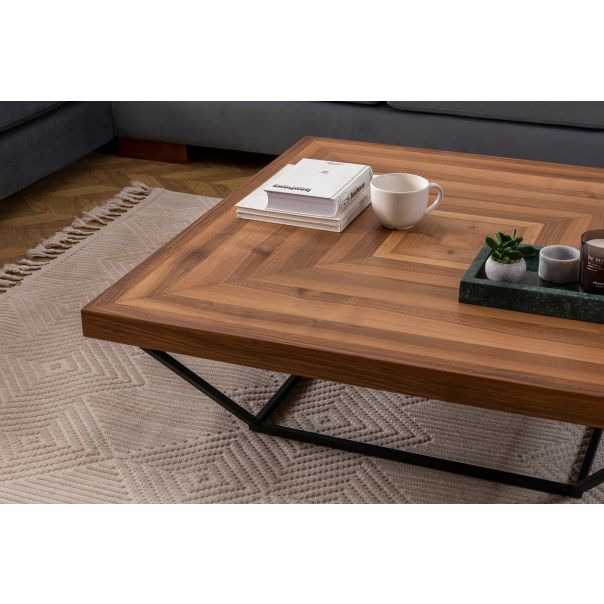 HANAH HOME Klub sto Cora, braon - 141HWR1131