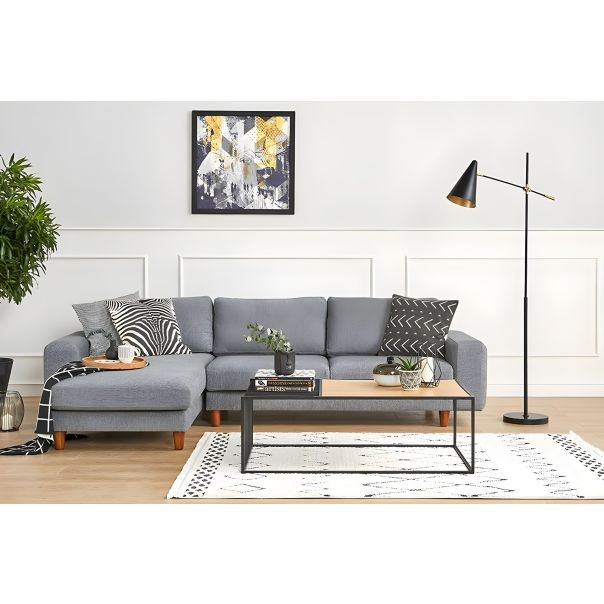 HANAH HOME Klub sto Riley, braon/crna - 141HWR1133