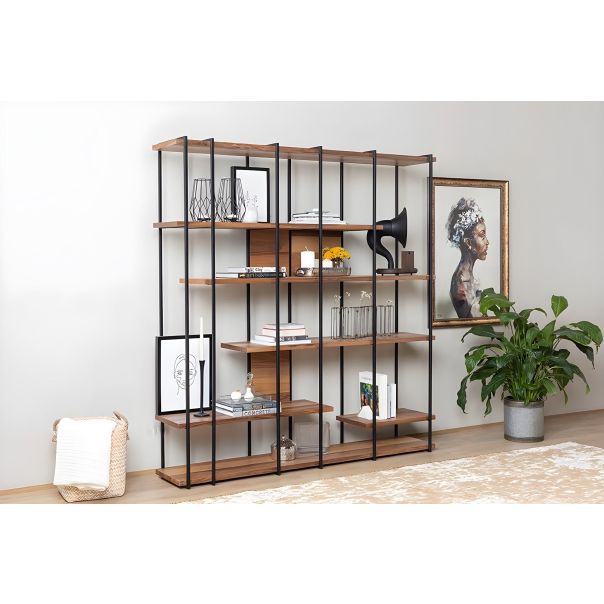 HANAH HOME Polica za knjige Cooper, tamnobraon - 141HWR1137