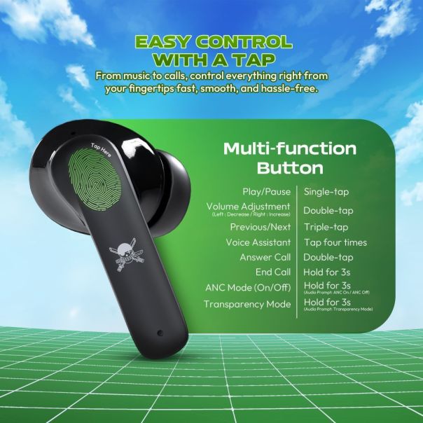 Fantech Slusalice Wireless FT20 OP Groove ANC ONE PIECE - ZORO - EP3169502