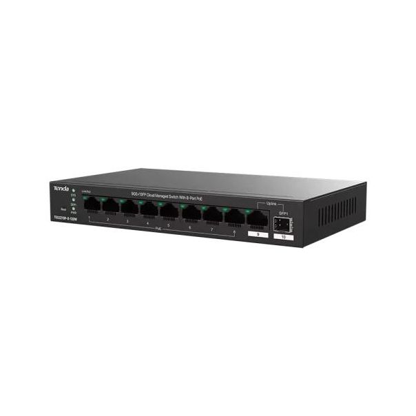 TENDA Svič 10/100/1000 9-port + 1SFP TEG2210P-8-120W/8-Port PoE - EP3214373