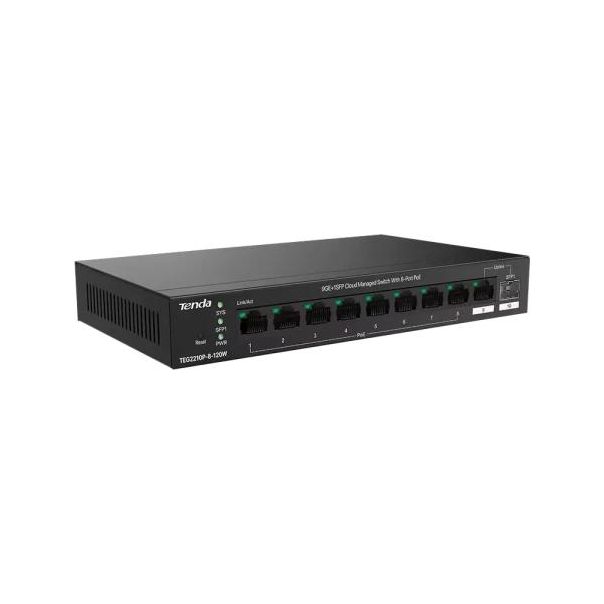 TENDA Svič 10/100/1000 9-port + 1SFP TEG2210P-8-120W/8-Port PoE - EP3214373