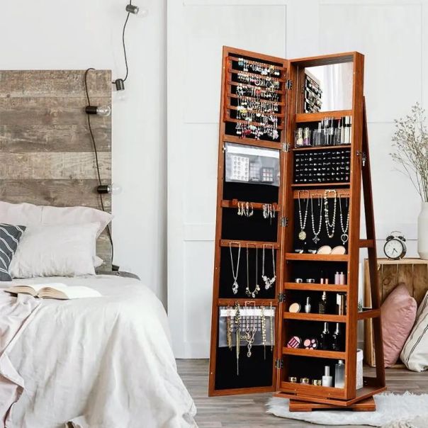 Okretni ormarić za nakit i pribor sa ogledalom - 1450-1-1-1-1