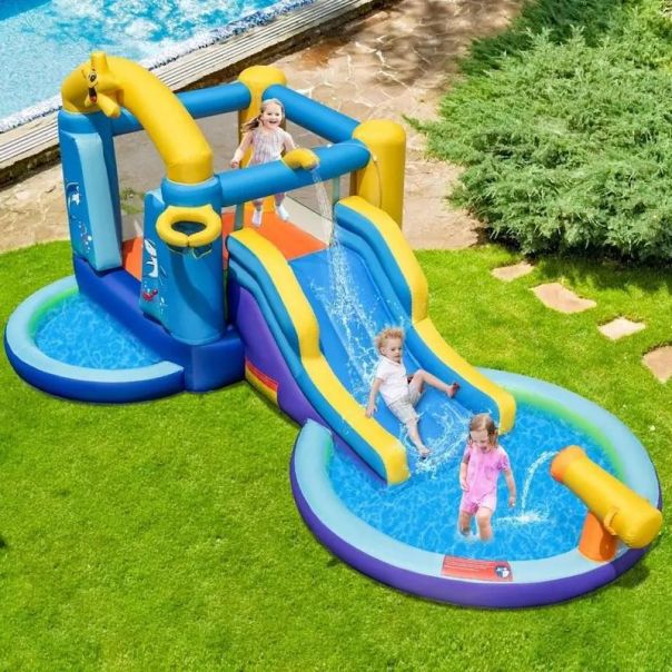Vodeni zamak sa toboganom 490 x 290 x 220 cm - 1458-1-1