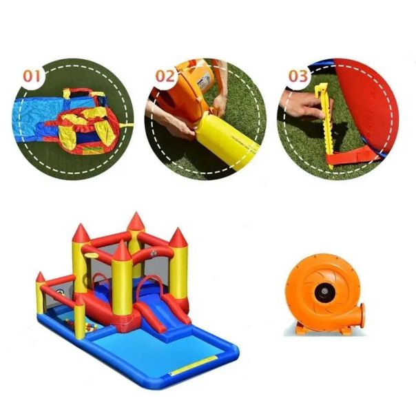 Zamak na naduvavanje sa bazenom 400 x 280 cm - 1459-1