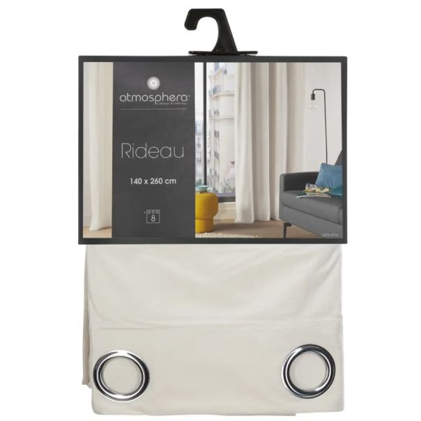 ATMOSPHERA Zavesa Lilou 140x260cm poliester slonova kost - 146202A