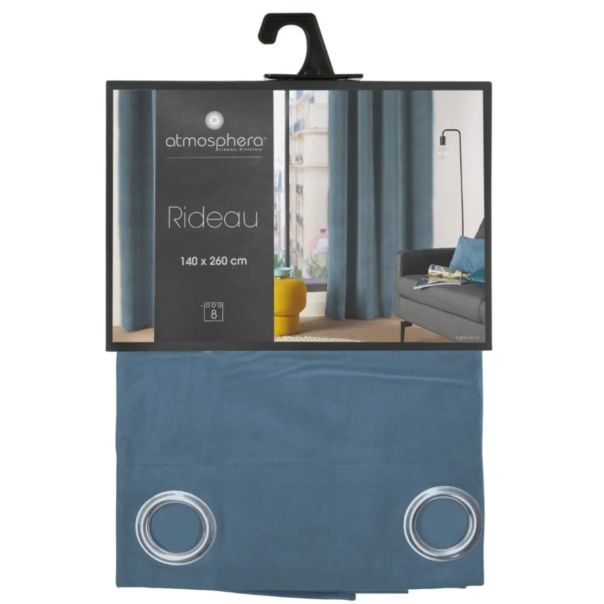 ATMOSPHERA Zavesa Lilou 140x260cm poliester plava - 146202O
