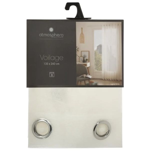 ATMOSPHERA Zavesa Moly 135x240cm poliester slonova kost - 146280A