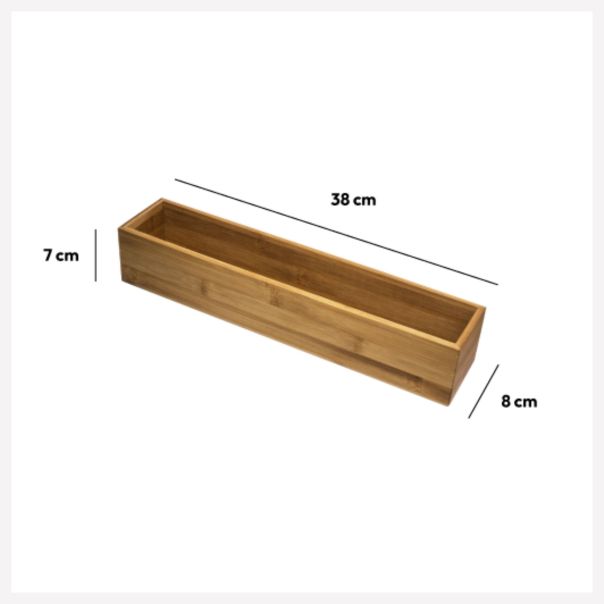 FIVE Drvena kutija 38X8X7cm bambus natural - 146647