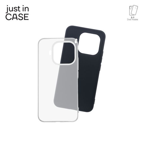 JUST IN CASE 2u1 Extra case MIX PLUS paket maski za Xiaomi 15 T Pro, crna - MIXPL336BL