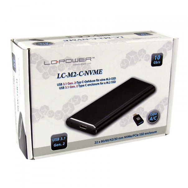 LC POWER HDD Rack LC-M2-C-NVME USB3.1 Gen.2 - 19067-1-1