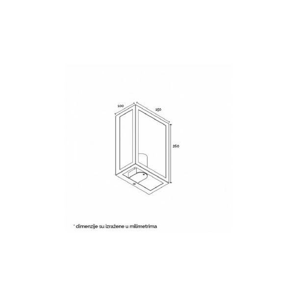 BB LINK Svetiljka JM-4608 ZIDNA 1*E27 IP44 Crna - 150076