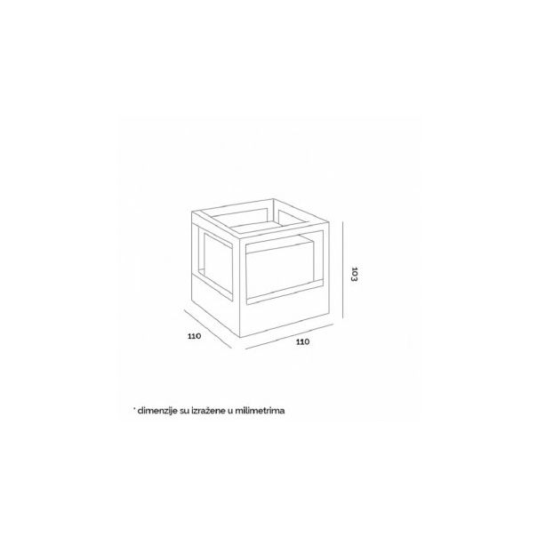 BB LINK Svetiljka JM-4610 Zidna 6W 3000K IP54 Crna - 150077