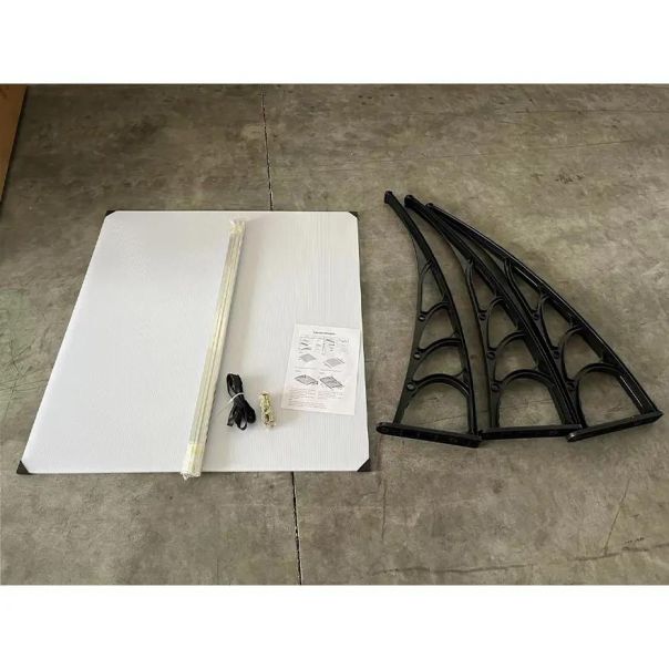 SUPERGARDEN Nadstrešnica 240x100 Crna Providna 5mm Leksan - 1509-1-1-1-1