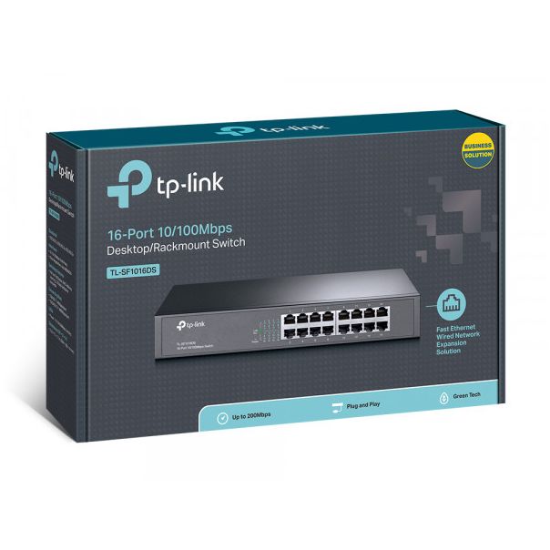 TP LINK LAN Switch TP-LINK TL-SF1016DS 16-port 10/100Mb - 16362-1