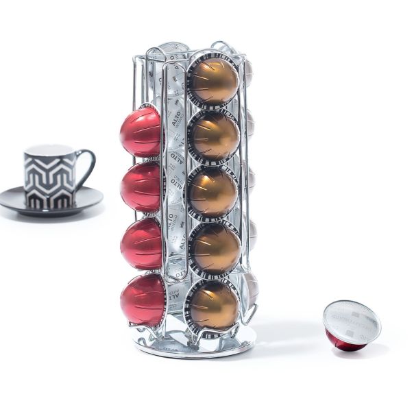 FIVE Držač espreso kapsula rotirajući 20/1 12,5X28,5cm metal hrom - 151187