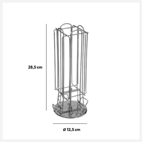 FIVE Držač espreso kapsula rotirajući 20/1 12,5X28,5cm metal hrom - 151187
