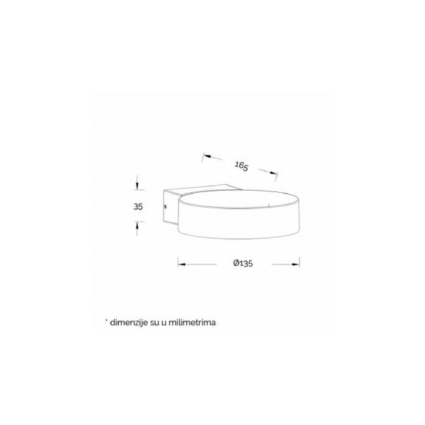 BB LINK Led svetiljka JM-066 zidna 8.7W 3000K IP54 Antracit - 154571