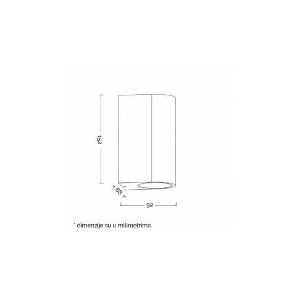 BB LINK Svetiljka 2252 Zidna GU10 IP44 Crna - 154852