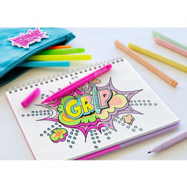 FABER CASTELL Flomasteri Grip, set 1/10 155312 - 155312