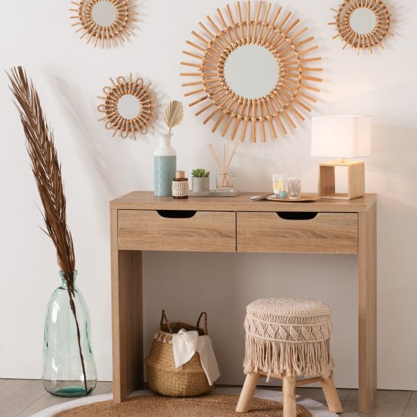 ATMOSPHERA Stona lampa Pojo 32x18x18cm bela - 155360