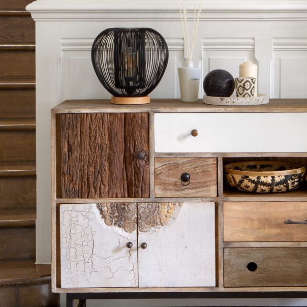 ATMOSPHERA Lampa Noda 27,5cm metal/pvc/bukva crna - 155372