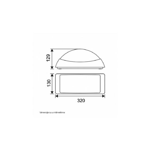 BB LINK Led svetiljka 2054 Zidna 12.5W 3000K IP65 Crna - 155670
