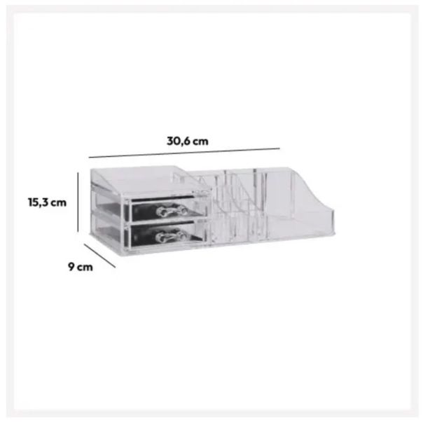FIVE Organizator za šminku Selena 30,6X9X15,3 cm prozirna - 155912