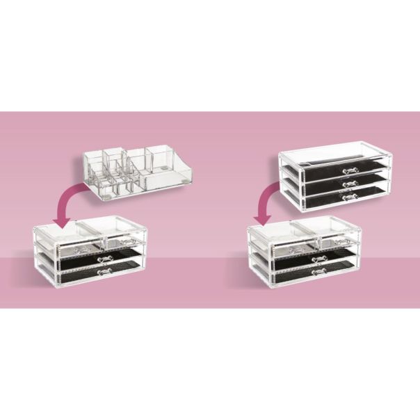 FIVE Organizator za šminku Selena 30,6X9X15,3 cm prozirna - 155912