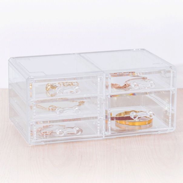 FIVE Kutija za nakit 5/1 Selena 23,8X10,8X15,3 cm prozirna - 155919