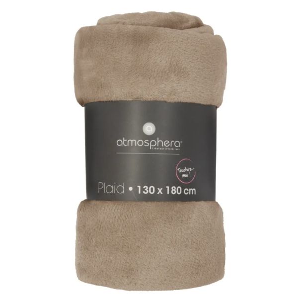 ATMOSPHERA Ćebe 180x130cm poliester bež - 156047D