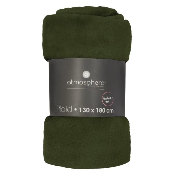 ATMOSPHERA Ćebe 180x130cm poliester maslinasto zelena - 156047K