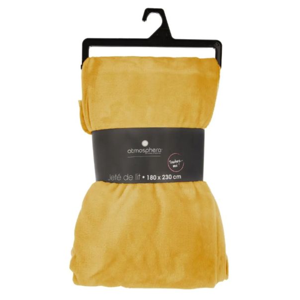 ATMOSPHERA Ćebe flanel 230x180cm poliester žuta - 156048R