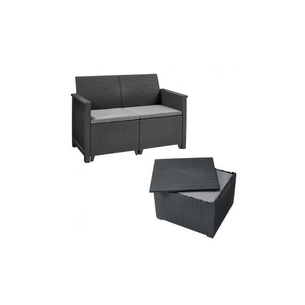 CURVER Baštenska garnitura Elodie 2 seater grafit CU 253948 - 157241