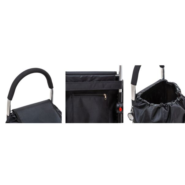 FIVE Kolica za kupovinu 44,5x37x98cm al/pes crna - 157394