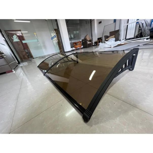 SUPERGARDEN Aluminijumska Nadstrešnica 200x80cm Bronza Pun Polikarbonat - 1576-1