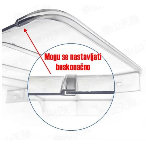 SUPERGARDEN Nevidljiva Nadstrešnica 50x50cm Providna - 1577-1-1