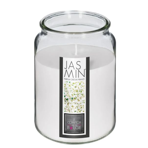 ATMOSPHERA Mirisna sveća od voska u staklenoj posudi 10x14.5cm jasmin bela - 157747M