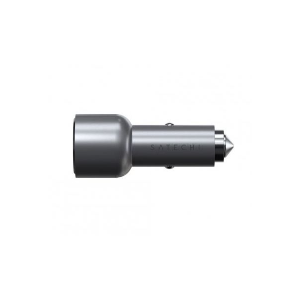 SATECHI Auto punjač 40W Dual USB-C PD, srebrna - 158169