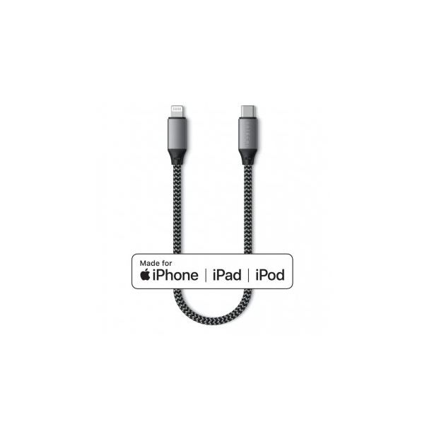 SATECHI USB-C na Lightning, 0.25m, siva - 158419
