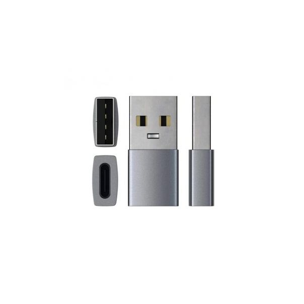 SATECHI Adapter aluminum Type-A to Type-C, siva - 158603