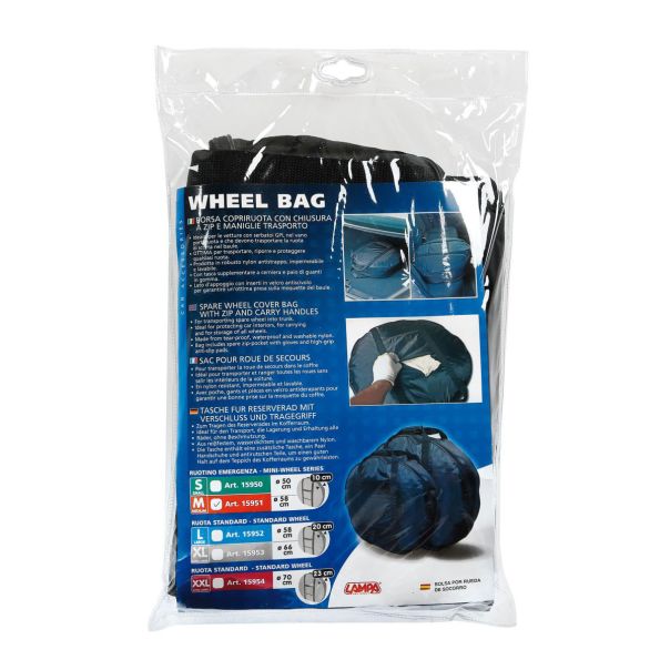 LAMPA ACCESSORIES Torba za rezervni točak  sa ručkom i jednim parom rukavica(prečnik 58-širina 10cm) - 15951