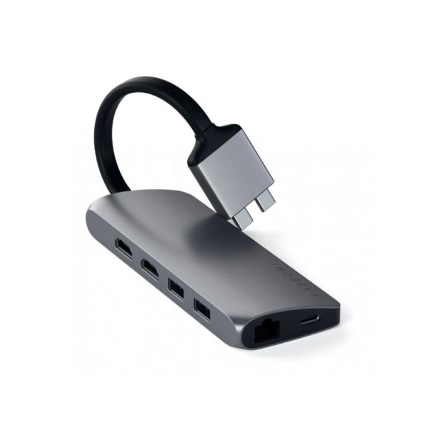 SATECHI Type-C Dual Multimedia Adapter, siva - 159800