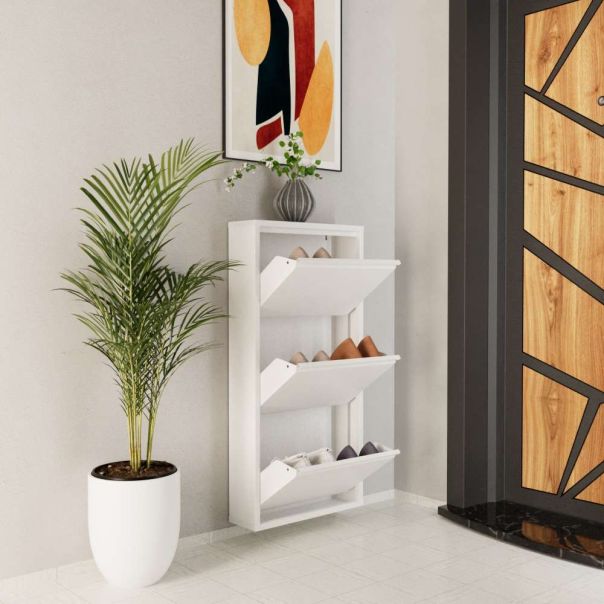 HANAH HOME Cipelarnik Metal, bela - EP3056532