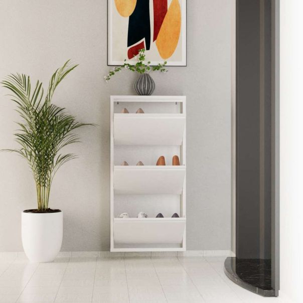 HANAH HOME Cipelarnik Metal, bela - EP3056532