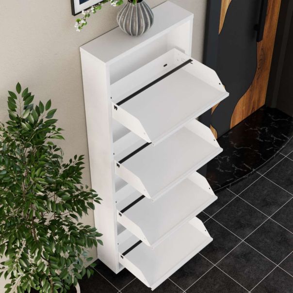 HANAH HOME Cipelarnik Metal, bela - EP3056538